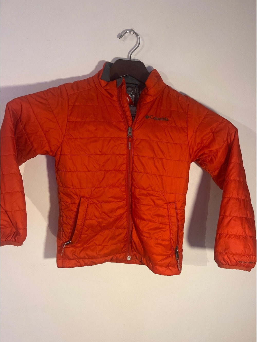 Columbia kids's small Orange Quilted Jacket with Omni-Heat Technology